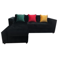 Sydney L Shape Sofa (Black) - WFL-SYDNEY-BL-S Thumbnail 2